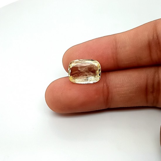 Yellow Sapphire (Pukhraj) 6.79 Ct Lab Tested Yellow Sapphire (Pukhraj) 6.79 Ct Lab Tested
